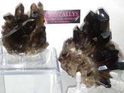 Quartz fumé druses